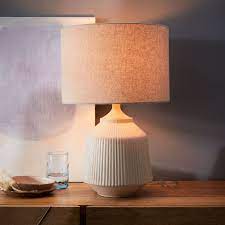 Creative firm roar & rabbit designs textiles, furniture and home accessories that blend modern style with whimsical details. Buy Online Roar Rabbit Ripple Ceramic Table Lamp Now West Elm Uae