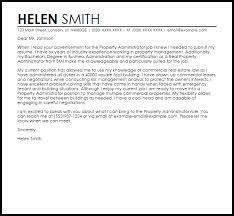Property Administrator Cover Letter Sample Cover Letter Templates Examples