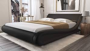 These have scrolled head and footboards made from heavy wood. Amolife Upholstered Queen Bed Frame Deluxe Solid Modern Platform Bed Mattress Foundation Faux Leather Queen Size Bed Frame With Adjustable Headboard And Slat Support Black Buy Online In Botswana At Botswana Desertcart Com Productid 151751417