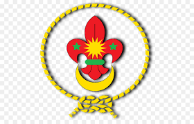 Title slide of logo pengakap. Emoticon Line