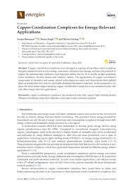 Explorelearning energy conversion©1992 is a mechanical engineering textbook by kenneth c. Pdf Copper Coordination Complexes For Energy Relevant Applications