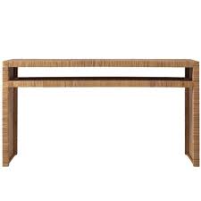 Check spelling or type a new query. Ariah Coastal Brown Rattan Rectangular Console Table Long 53 75 W Kathy Kuo Home