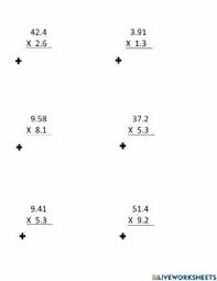 About modeling decimal multiplication worksheets modeling decimal multiplication worksheets : Multiplying Decimals Worksheets And Online Exercises