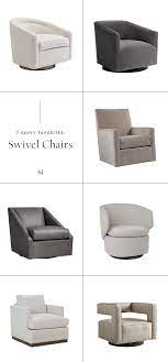 Add an accent chair to your living room to decorate for any occasion. Savvy Favorites Swivel Accent Chairs For A Modern Living Room The Savvy Heart Interior Design Decor And Diy Arm Chairs Living Room Mismatched Living Room Furniture Living Room Chairs