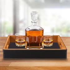 Make your wedding celebrations memorable with personalized wedding favors and customized gifts for the bride and groom, bridal party, and other cherished family and friends, with unique and affordable personalized wedding gifts to commemorate your special day. Personalized Black Serving Tray With Decanter Set Of 2 Lowball Glass