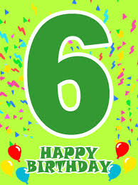 Birthday Wishes For 6 Year Old Baby Boy Happy 6th Birthday Card Birthday Greeting Cards By Davia Happy 6th Birthday 6th Birthday Boys Birthday Card Template