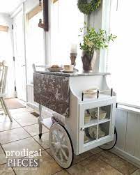 Porcelain tea cups and ceramic tea pots are unique materials that are very attractive, prefect for giving artistic touches to room decor and personalizing collecting tea cups and saucers, ceramic tea pots and plates can be a very satisfying hobby, but using these items for crafts and creating decorative. Vintage Tea Cart Refreshed With Paint Prodigal Pieces