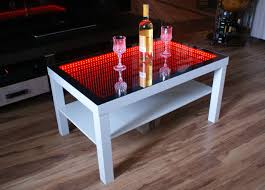 White Table Led 3d Coffee Table Illuminated Infinity Mirror Effect Remote Rf Infinity Mirror Mirror Table Diy Infinity Mirror Table