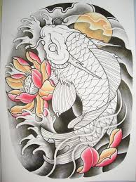 See more ideas about body art tattoos, tattoos, tattoos for women. Pink Flower And Dragon Fish Tattoo Design