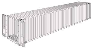 Doppelflügeltüre mit verzinkten verriegelungsstangen / zwangsbelüftungen / staplertaschen / schichtholzboden sonderausstattung: 45 High Cube Pallet Wide