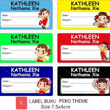 7,4 x 2,8 cm bahan : Stiker Label Nama Sticker Nama Tempelan Nama Anak Label Buku Anak Shopee Indonesia