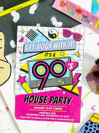 The most common 90s party theme material is paper. 90s Party Printable Pack Fun365