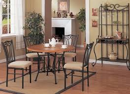 Get the best deal for wooden kitchen table sets dining furniture sets from the largest online selection at ebay.com. F2043 1010 5 Pc Black Metal Frame 45 Round Wood Top Dining Table Set