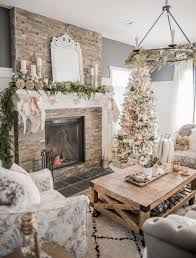 Pink Gold Glam French Country Christmas Christmas Living Rooms Christmas Decorations Living Room Romantic Living Room