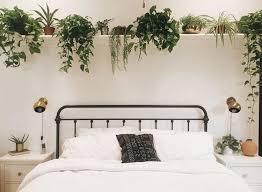 Painted Vases And Faux Greenery From Hobby Lobby To Drape Down Light Weight White Shelf Bedroom Wall Decor Above Bed Remodel Bedroom Above Bed Decor