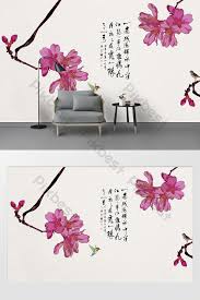 Photo background hd 3d topbackground via topbackground.blogspot.com. Simple Style Pink Flower Branch Beautiful Poetry Custom Tv Background Wall Decors 3d Models Psd Free Download Pikbest