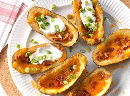 Recette Pelures De Pommes De Terre Au Cheddar Et Au Bacon Potato Skins Recette Pomme De Terre