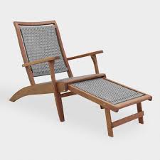 Gray All Weather Wicker And Wood Galena Outdoor Lounger V1 Outdoor Loungers Used Outdoor Furniture Outdoor Chairs