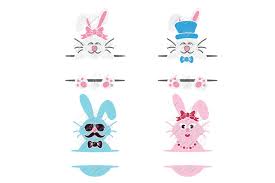 Download Split Easter Bunny Svg In Svg Dxf Eps Jpg Png Ohmycuttables