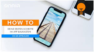 Tutorial On Air App Baukasten Die Ersten Schritte Youtube