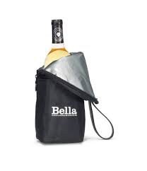 Compact thermal shield insulated wine and cheese cooler includes: Single Bottle Wine Tote Bags Custom Imprinted Wholesale Options