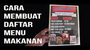 Dan berikut ini adalah beberapa contoh template keren yang masih mentahan dengan fortmat cdr yang kami kumpulkan dari berbagai sumber dari internet salh satunya situs idngrafis.com dan telah kami modifikasi, dan kamu bisa mendownload. Cara Membuat Daftar Menu Makanan Youtube