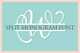 This free svg is such a cute and simple floral circle monogram wreath that would be perfect to customize all sorts of gifts or products to make and sell (see commercial licenses below). Split Monogram Font By Justina Tracy Creative Fabrica Monogram Fonts Monogram Alphabet Fonts Alphabet