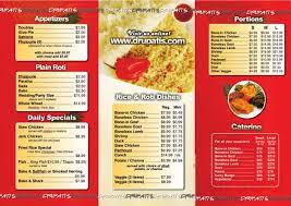 Drupati S The Original Drupati S Menu In Etobicoke Ontario Canada