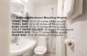 If only one towel bar is used and is in line with a vanity, for instance. Standard Height Of Towel Rail Off 53