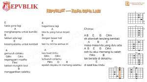 Kunci Gitar Republik Aku Dan Perasaan Ini Chordtela My Life Story