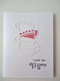 Tea Cup Mother S Day Greeting Card Handmade Simple Etsy Greeting Cards Handmade Mother S Day Greeting Cards Cards