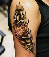 Bird Of Prey Tattoo Sleeve Top 77 Feather Tattoo Design Ideas 2020 Inspiration Guide Feather Tattoo Design Feather Tattoos Tiger Eyes Tattoo