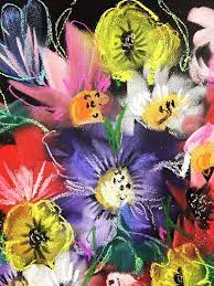 Drawing flowers with panpastel and colored pencils. Alisaburke A Peek Inside My Process Pan Pastel Flowers Soft Pastels Drawing Pastel Artwork Oil Pastel Drawings