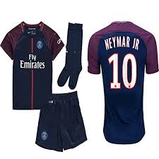 Made to meet professional standards, these authentic jerseys are virtually indistinguishable from game worn. Kid Youth Paris Saint Germain Psg Fc 2017 2018 17 18 Replica Home Amp Away Jersey Of Neymar Jr Cavani Amp Di Maria Neymar Jr Home Size 18 2 3 Years Old Buy