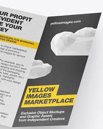 Download Textured Brochure Mockup In Stationery Mockups On Yellow Images Object Mockups PSD Mockup Templates