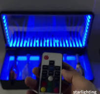 Remote Control Seven Colors Acrylic Six champagne Bottles Led Suitcase Box  Bottle Presenter for bar Party Supplies Display Racks