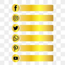 Social Media Gold Button Following Luxury Lower Third Social Media Social Media Logo Social Media Icon Png And Vector With Transparent Background For Free Do Social Media Icons Social Media Social