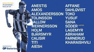 Catch the latest ifk göteborg and mjällby aif news and find up to date football standings, results, top scorers and previous winners. Trupp Mot Mjallby Ifk Goteborg Hela Stadens Lag