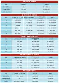 Dress Up America Costume Size Chart