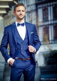 Since 1748, officers of the british royal solid vs. Customiz Navy Wedding Groom Tuxedos 2019 Peaked Lapel One Button Men Suits Prom Best Man Blazer Jacket Pants Vest Bow From Yymdress 75 18 Dhgate Com Wedding Suits Men Blue Blue Suit
