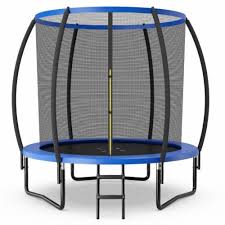 Marnur 8 Ft Trampoline For Kids Max Weight 330 Lbs With Ladder, Safety  Enclosure, Wind Stakes For Backyards Outdoor - Walmart.Com