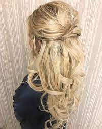 Romantic Half Up Half Down Wedding Hairstyles For Long Hair Half Up Hair Hair Wedding Hairstyles For Long Hair