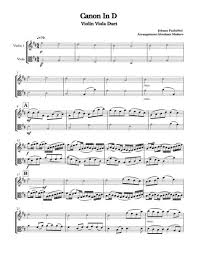 Canon in d easy violin sheet music. Pachelbel S Canon In D Violin Viola Duet By By Johann Pachelbel 1653 1706 Digital Sheet Music For In Sheet Music Easy Violin Sheet Music Violin Sheet Music