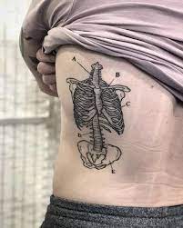 Check Out The 50 Insanely Stunning Rib Cage Tattoos A Rib Cage On The Rib Cage Clever This Skeleton Tattoo Is Ribcage Tattoo Cage Tattoos Anatomical Tattoos