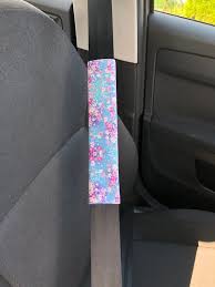 Floral Seat Belt Cover Cherry Blossom Car Accessory Etsy Blue Car Accessories Cute Car Accessories Seat Belt Cover