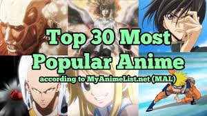 Top 30 Most Popular Anime Series on MyAnimeList (MAL) - YouTube