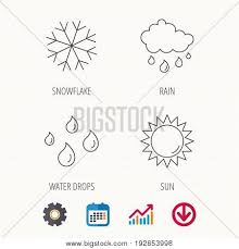 Snowflake Sun Rain Vector Photo Free Trial Bigstock