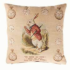 Check out our whimsical pillow selection for the very best in unique or custom, handmade pieces from our decorative pillows shops. Jacquard Woven French Tapestry Late Rabbit Alice In Wonderland 14 X 14 Whimsical Decorative Accent Cushion Covers Hand Finished Designer Throw Pillows Accents For Couch And Sofas Buy Online In Bahamas At