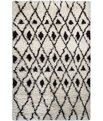 Black And White Wool Rug Uk Ebern Designs Benni Wool Black Ivory Rug Rug Company Wool Rug Shaggy Rug
