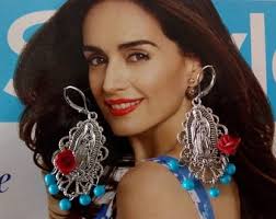 Religious Earrings for Her-mexican Virgen De Guadalupe Jewelry-catholic  Faith Spiritual-unique Upcycled Repurposed Accessories